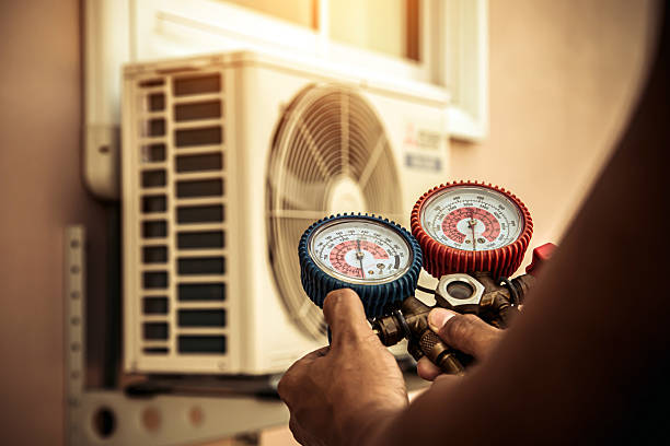 Professional Hvac technician working in Baker, NV